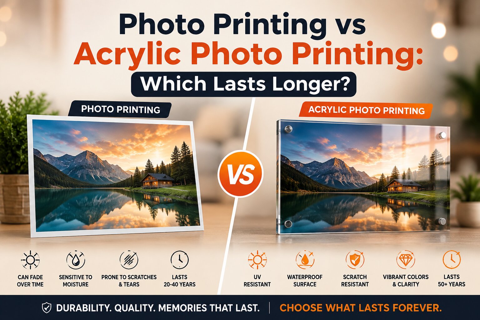 Photo Printing vs Acrylic Photo Printing: Which Lasts Longer?