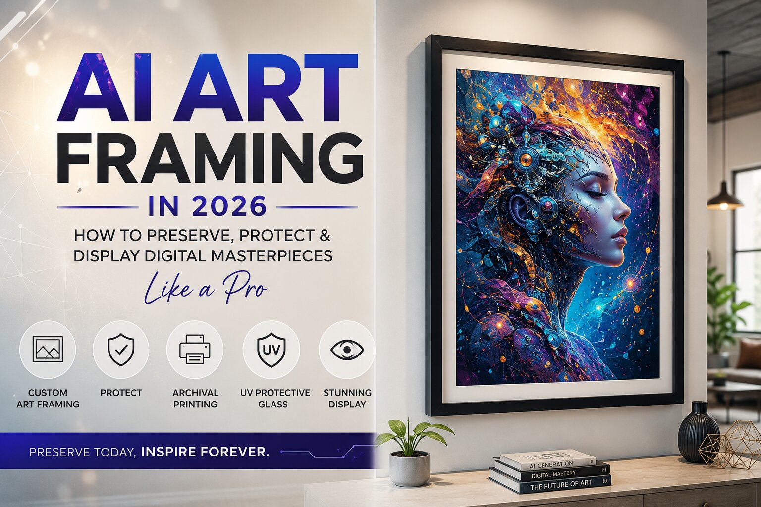 AI Art Framing in 2026: How to Preserve, Protect & Display Digital Masterpieces Like a Pro