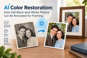 AI Color Restoration: How Old Black-and-White Photos Can Be Recreated for Framing