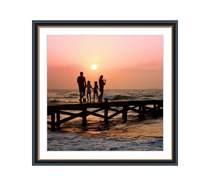 Black frame with golden line